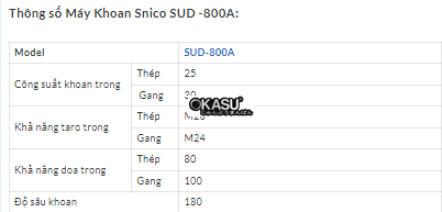 may khoan snico sud -800a hinh 0