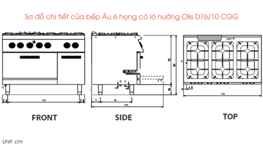 bep au 6 hong co lo nuong olis d76/10 cgg hinh 0