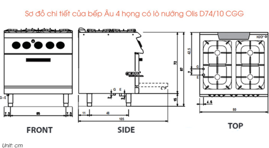 bep au 4 hong co lo nuong olis d74/10 cgg hinh 0