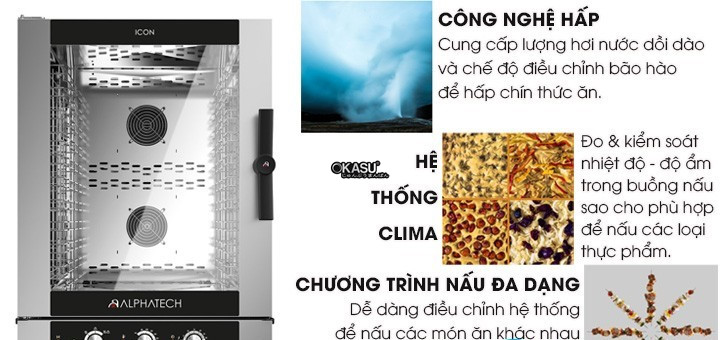 lo nuong hap da nang alphatech icgm101e 10 khay dung gas hinh 2