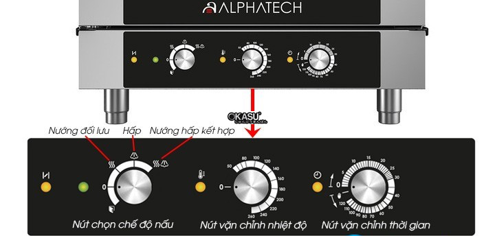 lo nuong hap da nang alphatech icgm101e 10 khay dung gas hinh 3