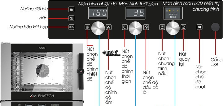 lo nuong hap da nang alphatech icet051e 5 khay dung dien hinh 4