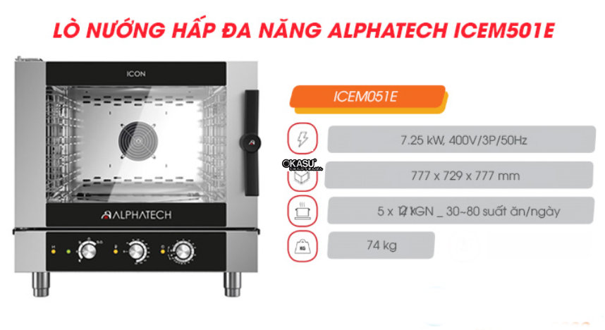 lo nuong hap da nang alphatech icem051e 5 khay dung dien hinh 0