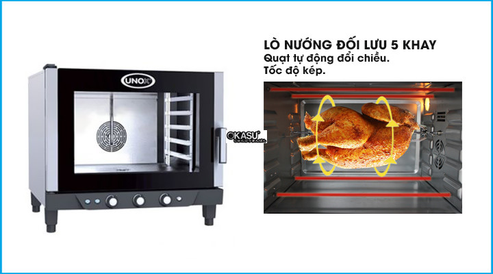 lo nuong cong nghiep unox 5 khay xv-393  hinh 0