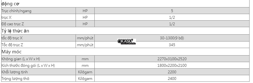 may phay ngang ysm-26hc hinh 1