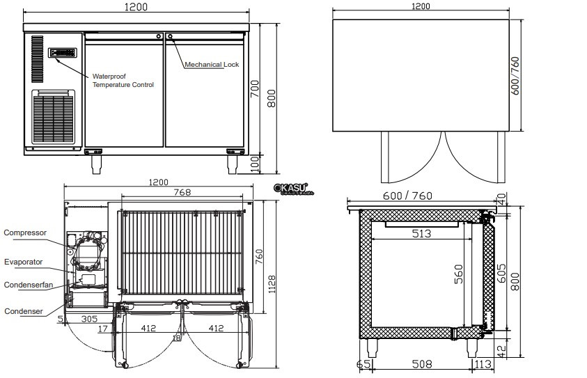 ban mat 2 canh hisakage lrvp-120 hinh 0