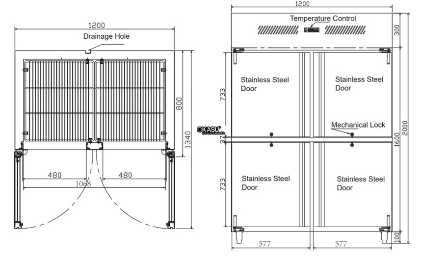 tu mat 4 canh hisakage srvp-120 hinh 0