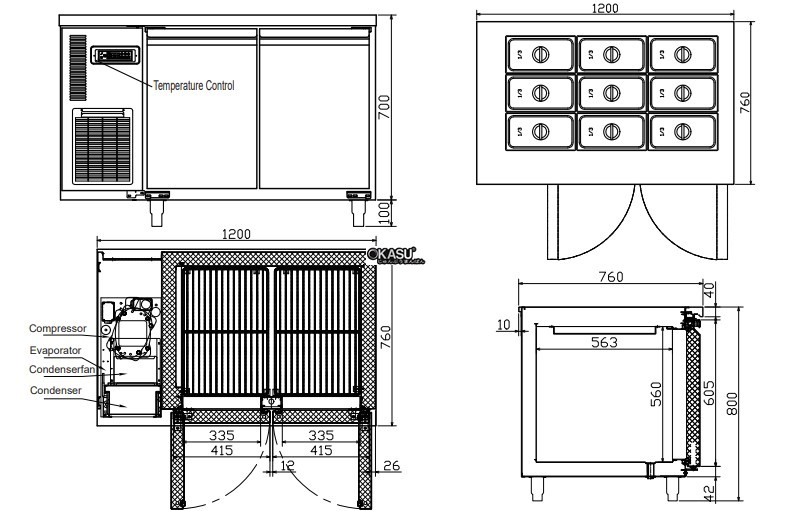 ban mat salad 2 canh hisakage cs-120p hinh 0