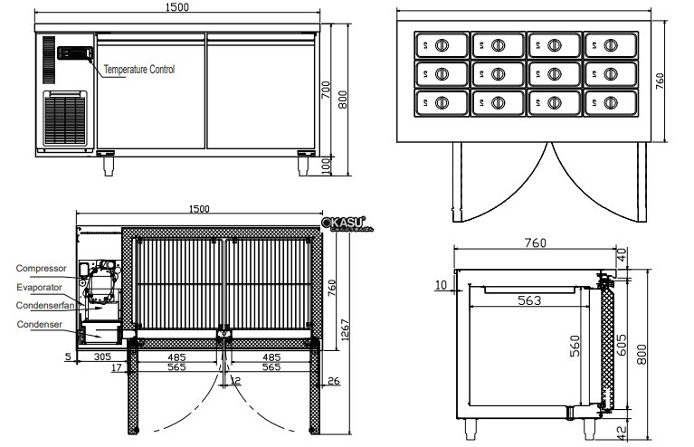 ban mat salad 2 canh hisakage cs-150w hinh 0