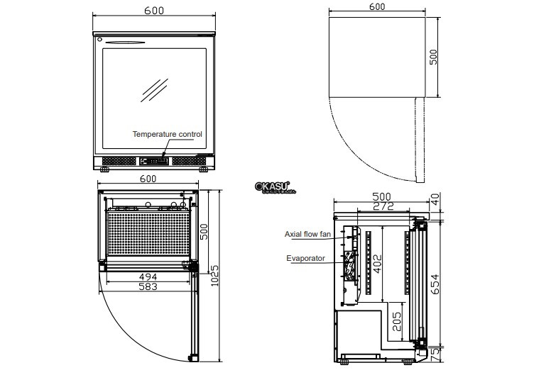 tu mat mini hisakage bc-60 hinh 0