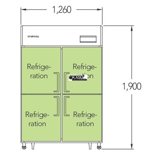 tu mat 4 canh inox everzen uds-45rir hinh 1