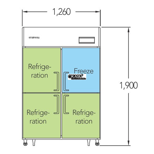 tu dong mat 4 canh inox everzen uds-45rfir hinh 1