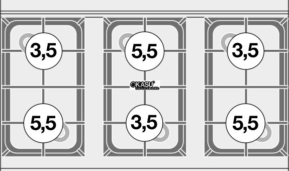 bep au 6 dau dot dung gas va lo nuong dien (cua kinh) lotus cf6-610gem hinh 0