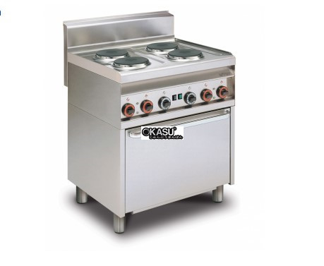 bep au 4 dau dot kem lo nuong dien (cua thep khong gi) lotus cf4-8et hinh 0