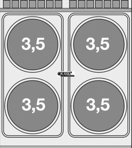 bep au 4 dau dot kem lo nuong dien lotus cfv4-98et hinh 1