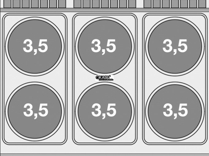 bep au 6 dau dot kem lo nuong dien lotus cfv6-912etv hinh 1
