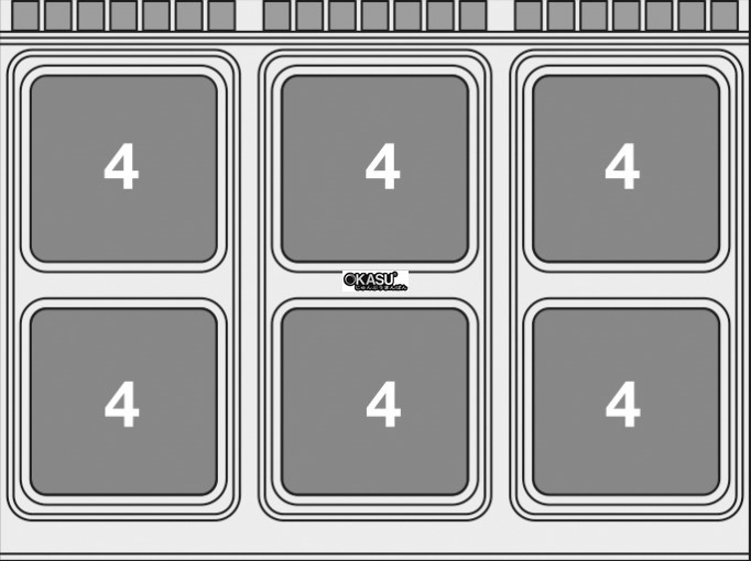 bep au 6 dau dot kem lo nuong dien lotus cfvq6-912etv hinh 1