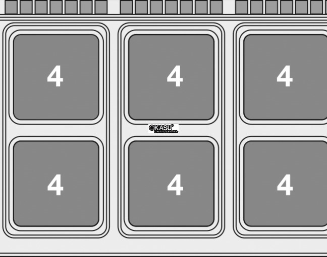 bep au 6 dau dot kem lo nuong dien lotus cfq6-912et hinh 1