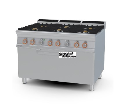 bep gas 6 dau dot kem lo nuong dien lotus cf6-912ge hinh 0