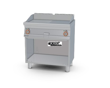 bep chien dien 1/2 ranh + 1/2 mat nuong ma crom min superchrome tren tu mo lotus ftlr-558ets hinh 0