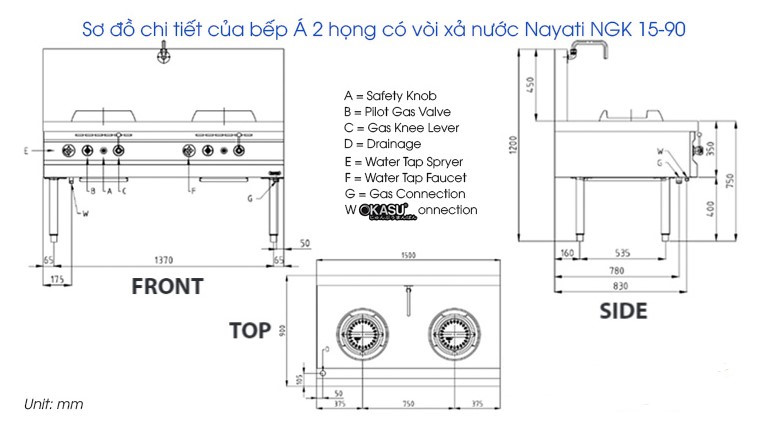 bep a 2 hong co voi xa nuoc nayati ngk 15-90 hinh 1