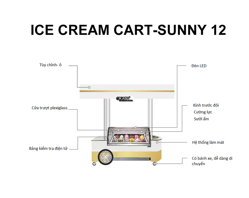 xe day ban kem ice cream cart sunny 12 hinh 0