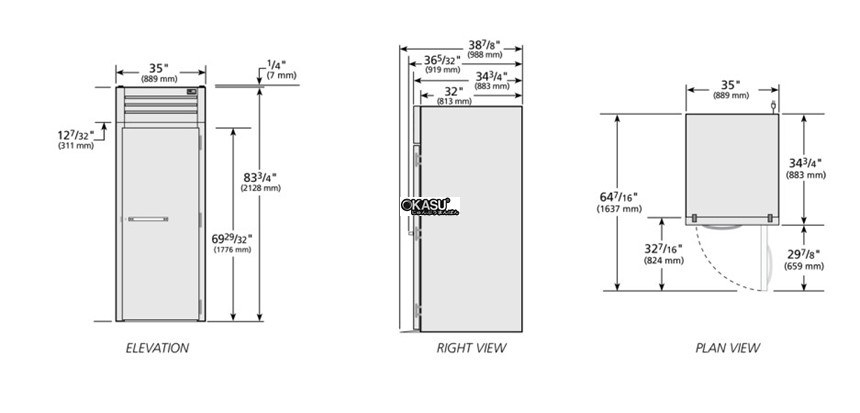 tu lanh cua xoay ran roll-in true str1rri-1s hinh 0