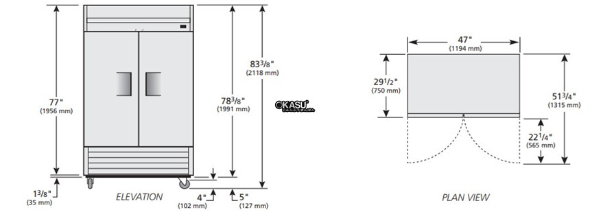 tu lanh cua xoay ran reach-in true t-43-hc hinh 0