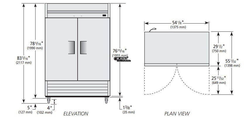 tu lanh cua xoay ran reach-in true t-49-hc hinh 0