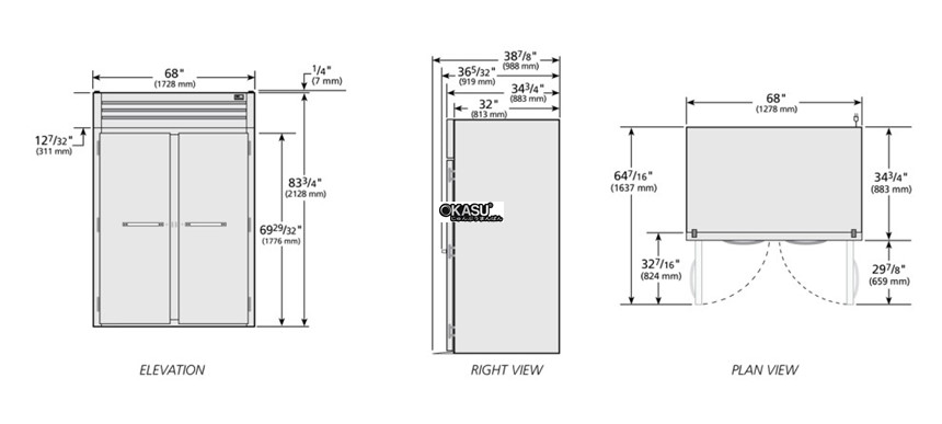 tu lanh cua ran roll-in true sta2rri-2s hinh 0