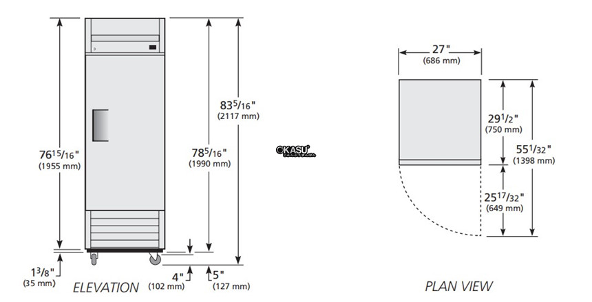 tu dong cua xoay ran reach-in true t-23f-hc hinh 0