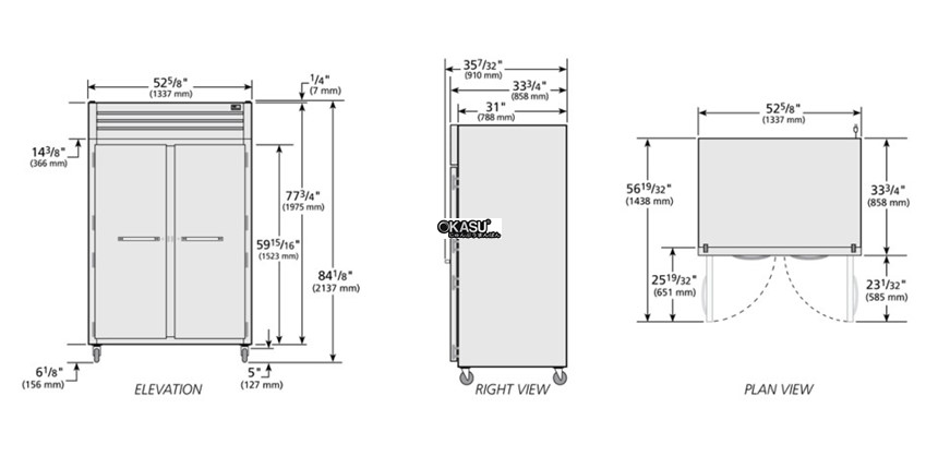 tu dong cua xoay ran reach-in true stg2f-2s-hc hinh 0