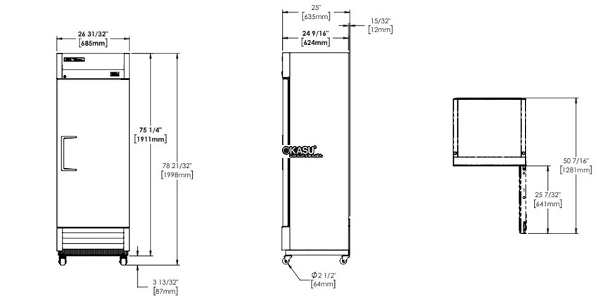 tu dong flex temp cua xoay ran reach-in true t-19f-flx-hc hinh 0