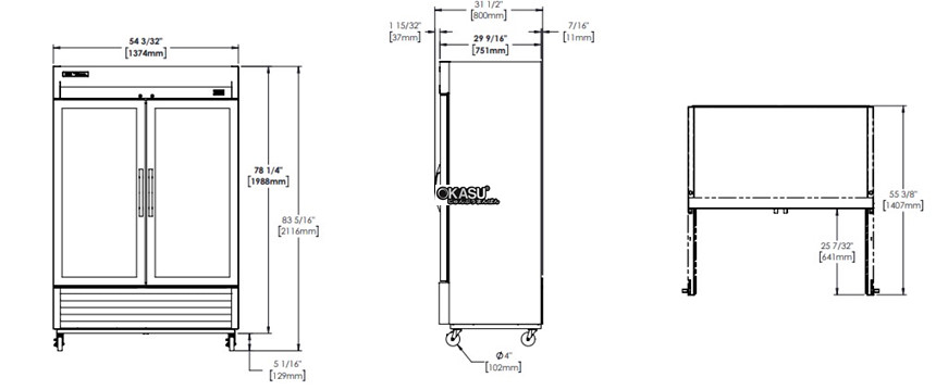 tu flex temp cua kinh xoay reach-in true t-49fg-flx-hc~fgd01 hinh 0