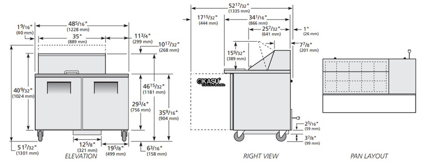 ban sandwich/salad cua dac mega-top true tssu-48-15m-b-hc hinh 0