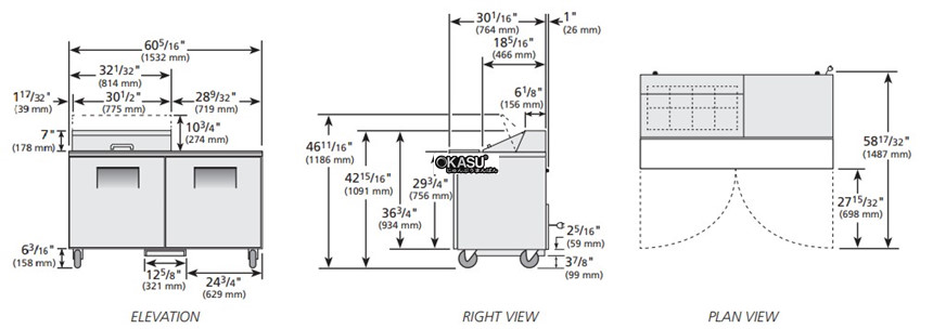 ban sandwich/salad cua dac true tssu-60-08-hc hinh 0