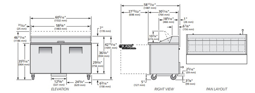 ban sandwich/salad cua dac true tssu-60-16-hc hinh 0