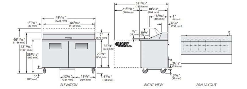 ban sandwich/salad cua dac true tssu-48-12-hc hinh 0
