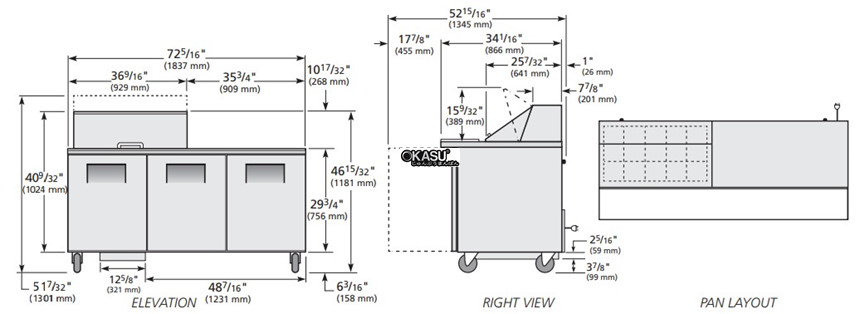 ban sandwich/salad cua dac mega-top true tssu-72-15m-b-hc hinh 0