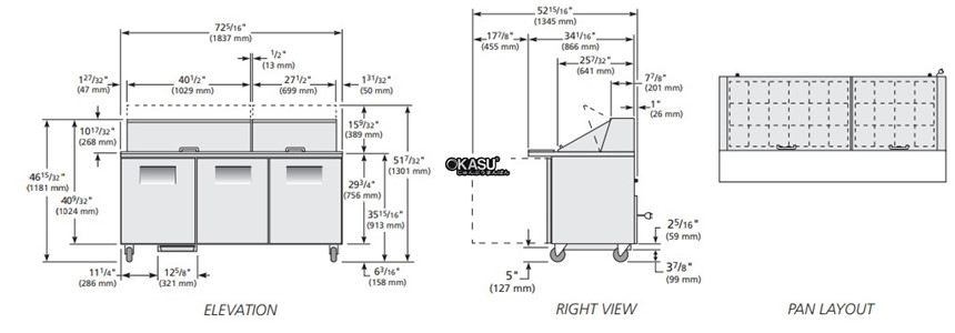 ban sandwich/salad cua dac mega-top true tssu-72-30m-b-st-hc hinh 0