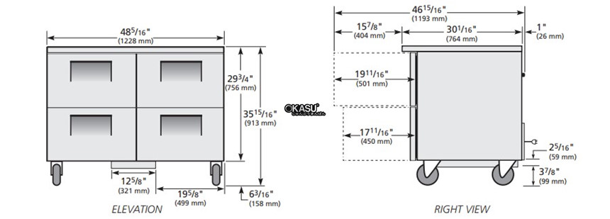ban dong 4 ngan keo true tuc-48f-d-4-hc hinh 0