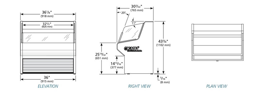 tu trung bay hang lanh rem khi nam ngang voi lop ngoai bang thep khong gi co den led true thac-36-s-hc-ld hinh 0