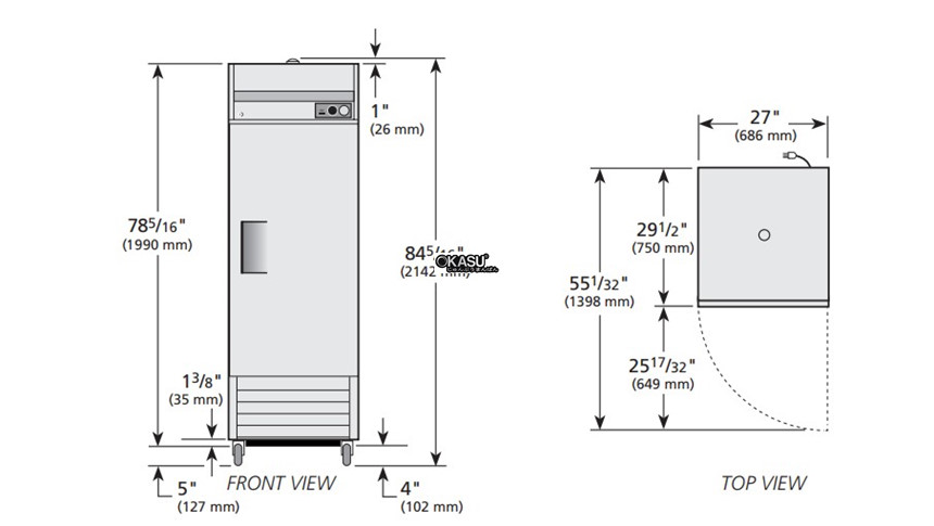 tu suoi am cua xoay dac reach-in true th-23 hinh 0