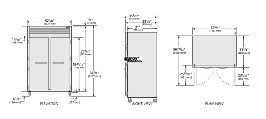 tu suoi am cua xoay dac reach-in true sta2h-2s hinh 0