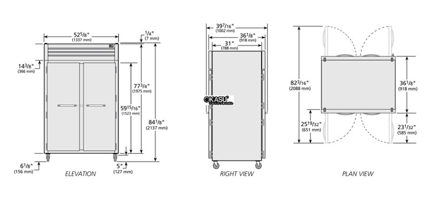 tu suoi am cua xoay mat truoc/sau chac chan pass-thru true sta2hpt-2s-2s hinh 0