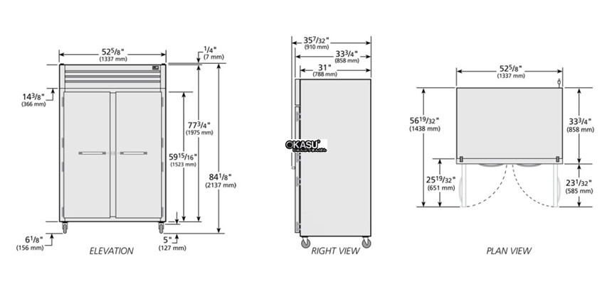 tu suoi am cua xoay dac reach-in true str2h-2s hinh 0
