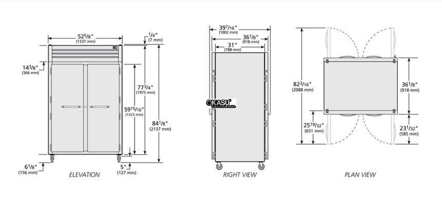tu suoi am cua xoay mat truoc/sau chac chan pass-thru true str2hpt-2s-2s hinh 0