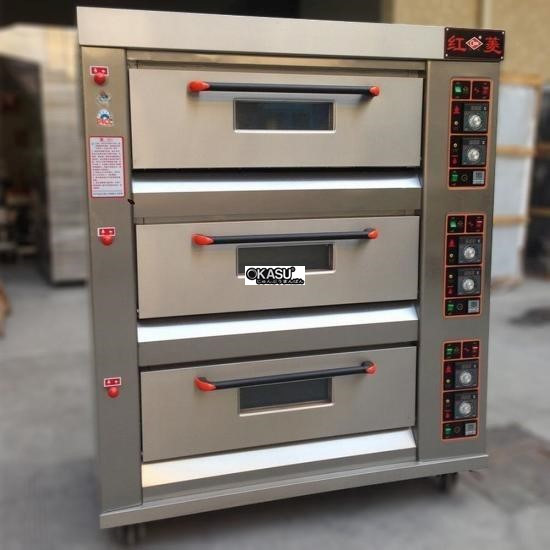 lo nuong 3 tang 9 khay dung gas hongling hly-309e hinh 0