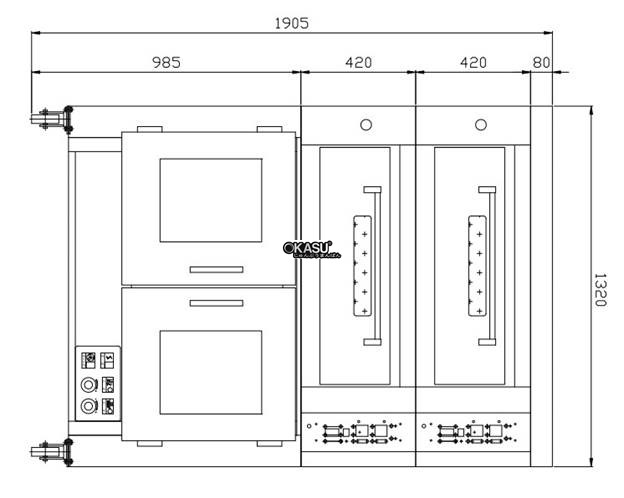 lo nuong ket hop voi tu u sinmag sm2-522h+sm2-10fg hinh 1