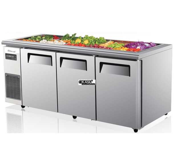 ban salad 3 canh inox turbo air ksr18-3 1m8 hinh 0